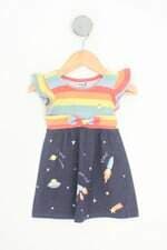 vestido fakini kids estampado com laço e silk