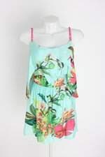 vestido dress to feminino estampado com forro e sobreposição