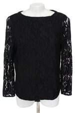 blusa H&M feminina preta com renda