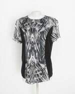 blusa bobo feminina estampada com recortes