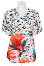 vestido curto C&A estampado com faixa na cintura