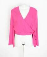 blusa C&A feminina rosa com franzido
