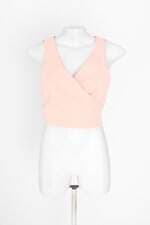 cropped max glamm feminino rosa com faixa na cintura e forro