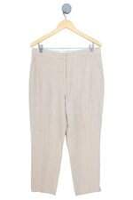 calça de tecido Zara feminina bege