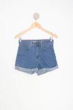 shorts jeans Blue Steel feminino azul com barra italiana