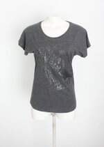 blusa feminina cinza com silk