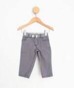 calça de tecido carters kids cinza com cós com elástico