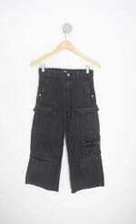 calça de sarja zara kids preta