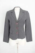 blazer C&A feminino cinza com forro com ombreira
