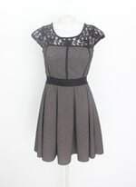 vestido mirepa feminino preto com renda