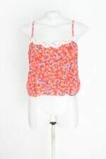 regata feminina estampada com renda