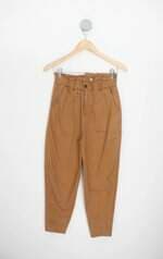 calça de tecido feminina marrom
