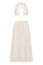 Vestido Renner off white listrado
