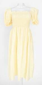 vestido ateliê das duas feminino amarelo xadrez