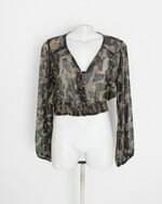 blusa cropped farm feminina estampada
