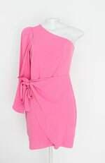 vestido ave rara feminino rosa com faixa na cintura