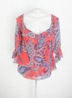 blusa amissima feminina estampada com forro