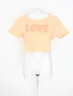 blusa cropped feminino rosa com silk