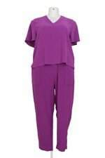 conjunto duas peças Renner feminino roxo com faixa na cintura