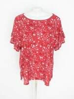 blusa feminina estampada com fenda