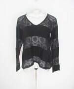 blusa equus feminina preta com recortes