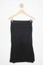 saia via tricot feminina preta com forro