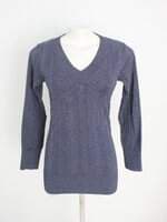 blusa de malha feminina azul