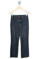 calça roots jeans feminina azul