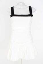 vestido Zara feminino branco com drapeado