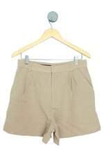 shorts Zara feminino bege com pregas