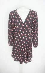 vestido amaro feminino preto estampado