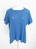 blusa garage feminina azul com recortes