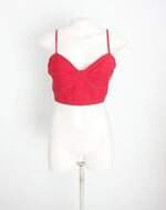 top fórum feminino vermelho