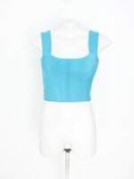 regata dot feminina azul