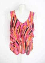 blusa feminina estampada com babado