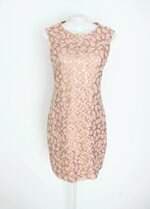 vestido C&A feminino rosa com forro e paetê