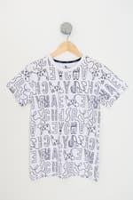 camiseta charpey kids branca estampada