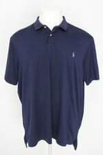 camisa polo ralph lauren masculina azul com barra mullet