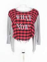 blusa kam bess feminina colorida com assimetria e recortes
