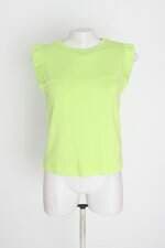 blusa cortelle feminina verde com franzido