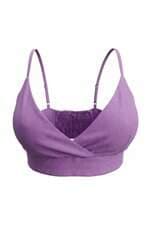 Cropped feminino Bela Chicca roxo regulável