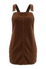 Jardineira Denim Co. feminina marrom