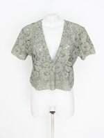 blusa john john feminina verde com transparência