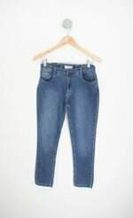 calça slim kids azul