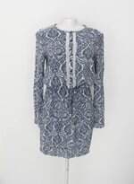 vestido hering feminino azul com recortes