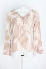 blusa gab feminina bege estampada