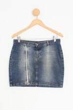 saia jeans feminina azul