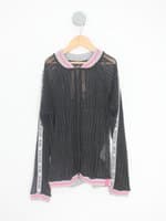 blusa we love gloss kids preta com faixa lateral