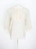 blusa shoulder feminina bege com bordado