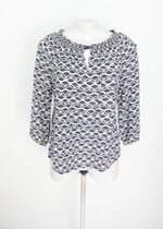 blusa viva feminina estampada com franzido